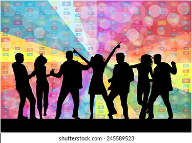 Dancing silhouettes