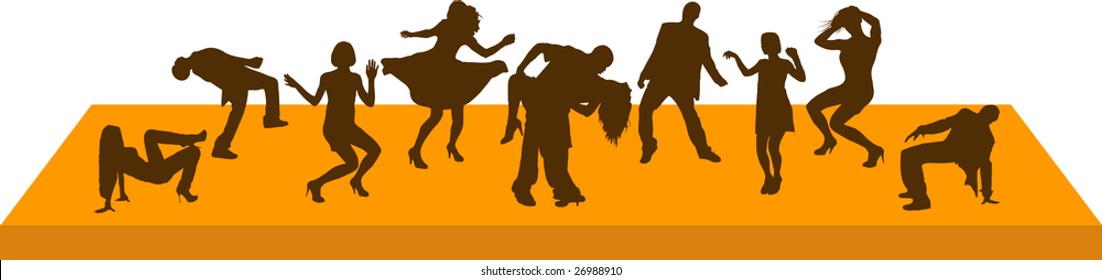 dancing silhouettes