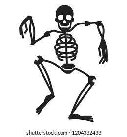 Dancing skeleton icon. Simple illustration of dancing skeleton vector icon for web design isolated on white background
