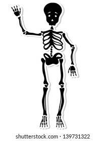 Dancing Skeleton. Vector Illustration.