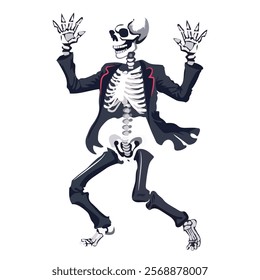 Dancing Skeleton vector for t shirt design.