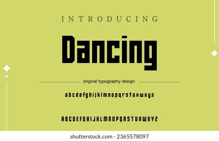 Dancing Sport Modern Italic Alphabet Font. Typography urban style fonts for technology, digital, movie logo design. vector illustration