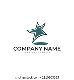 Dancing star icon logo vector template.