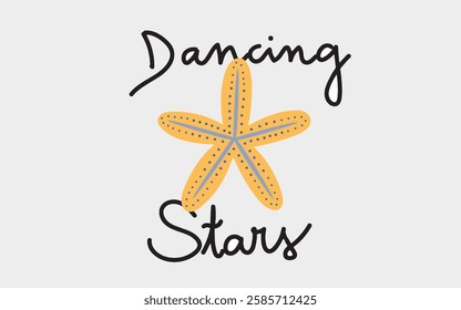 Dancing stars illustration graphics file