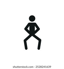  dancing stick man on isolated white background