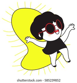 Dancing With The Sun Concept Card Character illustration