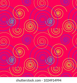 Dancing swirl seamless pattern. For print, fashion design, wrapping wallpaper