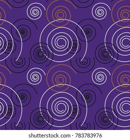 Dancing swirl seamless pattern. For print, fashion design, wrapping wallpaper