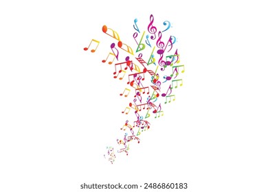 Dancing swirling notas musicales Descarga de Vector libre 