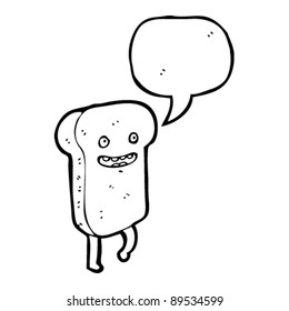 personaje de la caricatura de tostadas de baile