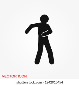 Dancing vector icon. Illustration on background, people dance