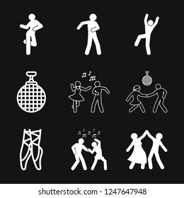 Dancing vector icon. Illustration on background, people dance