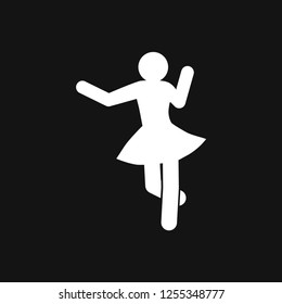 Dancing vector icon. Illustration on background, people dance