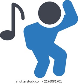 dancing  Vector illustration on a transparent background. Premium quality symmbols. Glyphs vector icons for concept and graphic design.