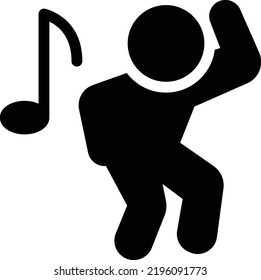 dancing  Vector illustration on a transparent background. Premium quality symmbols. Glyphs vector icons for concept and graphic design.