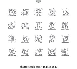 Dancing Well-crafted Pixel Perfect Vector Thin Line Icons 30 2x Grid for Web Graphics and Apps. Simple Minimal Pictogram - Shutterstock ID 1511251640