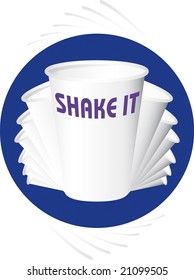Dancing white dish, Shaker style, milk bar, take away, shaker style, shake, motion, drinking straw, food and drink, drink, dairy product, milk chocolate, milk canister, milk jug, coffee pot, retro
