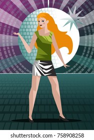 dancing woman in disco