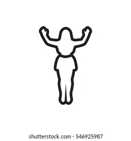 dancing woman icon illustration isolated vector sign symbol