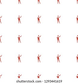 dancing woman icon pattern seamless white background. Editable filled dancing woman icon. dancing woman icon pattern for web and mobile.