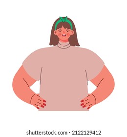 dancing woman illustration doing peace symbol
