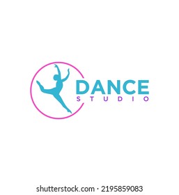 Dancing Woman Logo Design Vector