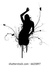 Dancing Woman Silhouette