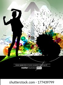 Dancing woman. Vector