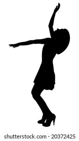 dancing woman vector design silhouette