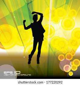 Mujer bailarina. Ilustración del vector