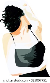 Dancing woman. Vector illustration