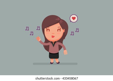 Dancing Woman vector illustration