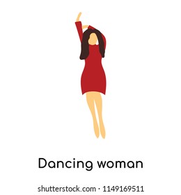 Dancing woman vector vector isolated on white background for your web and mobile app design, Dancing woman vector logo concept