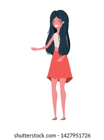 dancing woman in white background
