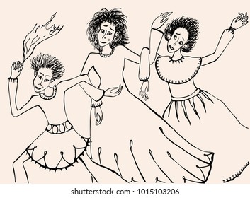 The dancing young people of a fabulous world