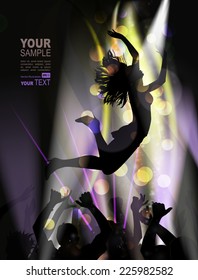 Dancing young people in the nightclub