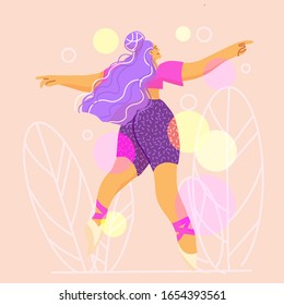  Dancing Young Woman, choreography, modern dance. Concept dance school