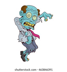 Dancing zombie vector illustration with gradients