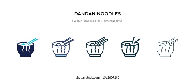 dandan noodles icon in different style vector illustration. two colored and black dandan noodles vector icons designed in filled, outline, line and stroke style can be used for web, mobile, ui