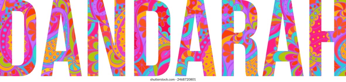 Dandarah, Egypt colorful doodle name design