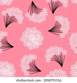 dandelion vector de flor abstracto patrón sin fisuras