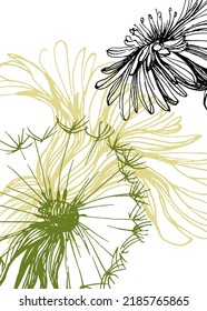Dandelion Abstract Hand Painted Illustrations for Wall Decoration, Postcard, Social Media Banner, Brochure Cover Design Background. Modern Abstract Painting Artwork. Vector Pattern