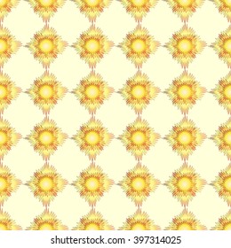 Dandelion. Abstract yellow-orange flower.