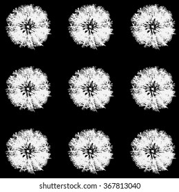 Dandelion back pattern black