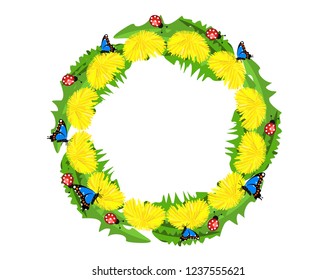 Dandelion butterfly frame
