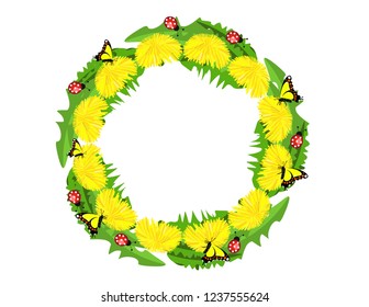 Dandelion butterfly frame
