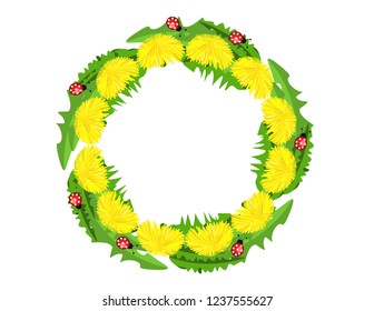 Dandelion butterfly frame