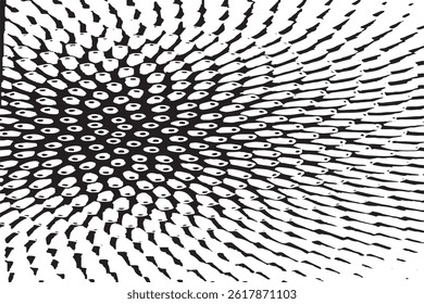 Dandelion with colored dots line art
