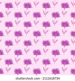 Dandelion lindo patrón sin costuras. Fondo de prado dibujado a mano. Textura repetida en forma de doodle para tela, papel envolvente, papel pintado, tejido. Ilustración vectorial.
