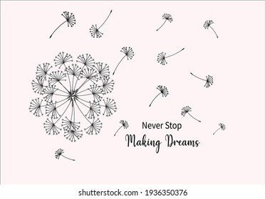 dandelion daisy spring dreamer butterflies and daisies positive quote flower design margarita 
mariposa
stationery,mug,t shirt,phone case fashion slogan  style spring summer sticker 